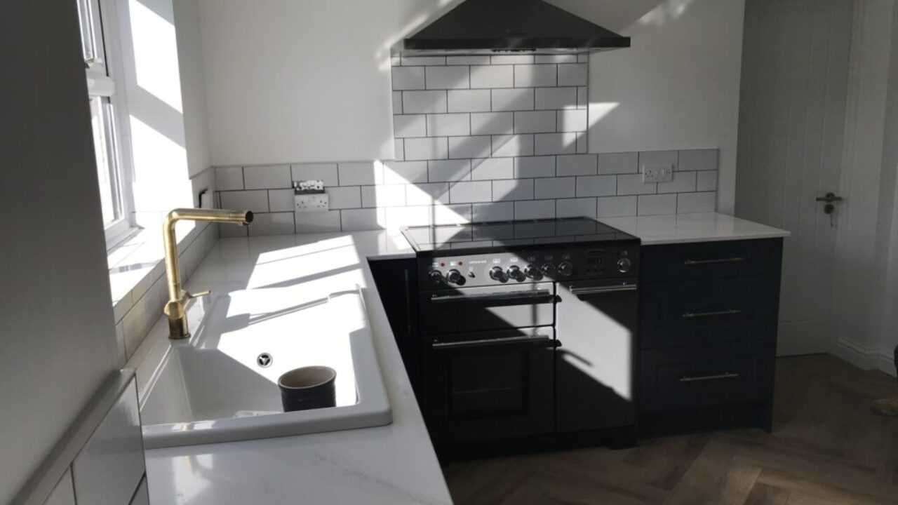 Our team of tilers in Weston-super-Mare providing tiling services to a beautiful bathroom in Weston super Mare