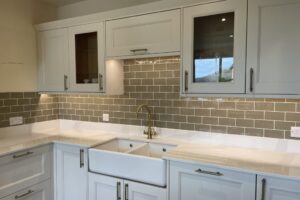 Kitchen splashback installed by Bristol tilers