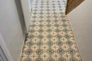 tile repairs in a hallway in somerset